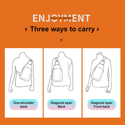 OUMANTU 903 Oxford Cloth Chest Bag Business Casual One-shoulder Crossbody Bag(Grey)-garmade.com