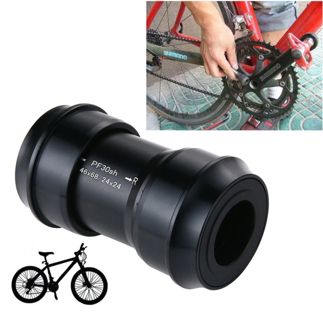 PF30 Press Fit Style Bottom Bracket Fits 68-73mm for SHIMANO, Prowheel, SRAM GXP Mountain Bike (Black)-garmade.com