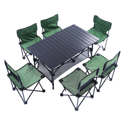 7 in 1 Outdoor Portable Folding Table Chair Set-garmade.com