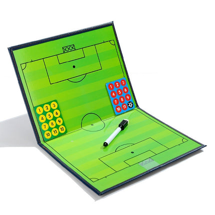 Foldable Football Coach Demonstration Board Magnetic Football Coach Board Clipboard Book Cover with Pen-garmade.com