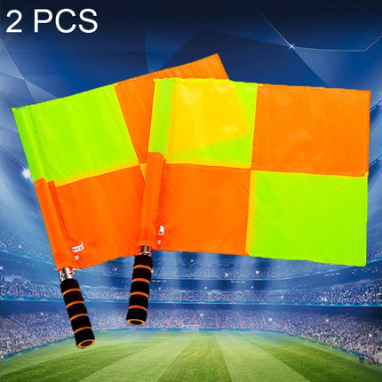 2 PCS Large Square Football Training Banners Flag Football Referee Patrol Flag-garmade.com