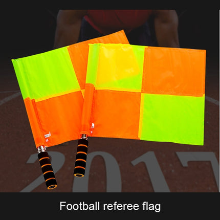 2 PCS Large Square Football Training Banners Flag Football Referee Patrol Flag-garmade.com