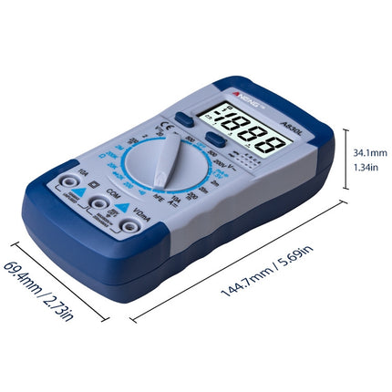 ANENG A830L Handheld Multimeter Household Electrical Instrument(White Grey)-garmade.com