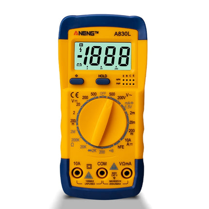 ANENG A830L Handheld Multimeter Household Electrical Instrument(Blue Yellow)-garmade.com