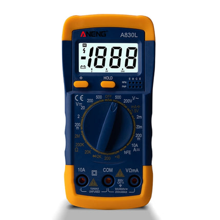 ANENG A830L Handheld Multimeter Household Electrical Instrument(Yellow Blue)-garmade.com