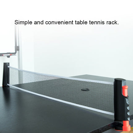 REGAIL Retractable Portable Table Tennis Net Rack(Black Grey)-garmade.com