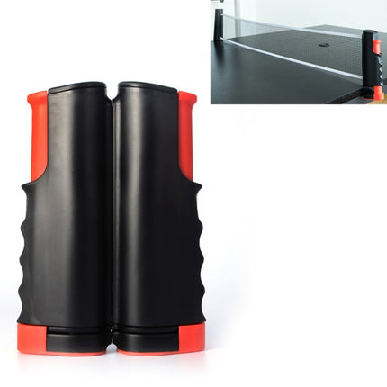 REGAIL Retractable Portable Table Tennis Net Rack(Black Red)-garmade.com