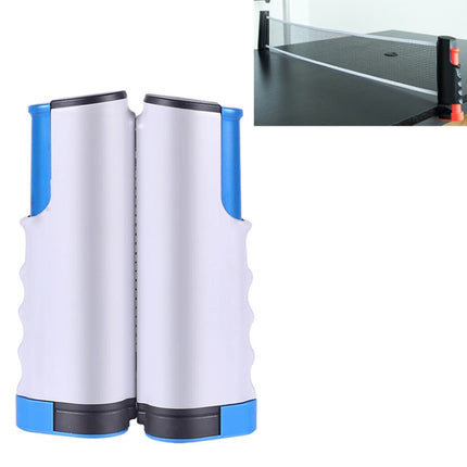 REGAIL Retractable Portable Table Tennis Net Rack(Gray Blue)-garmade.com