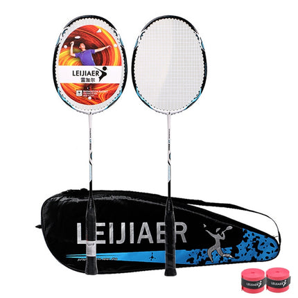 LEIJIAER 8500 Carbon Composite Badminton Racket + 2 Sweatbands Set for Adults-garmade.com