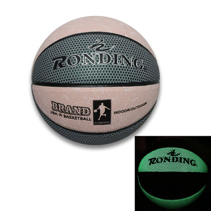U-5191 3 in 1 No.5 Semi-luminous PU Leather Basketball + Inflator + Ball Bag Set for Children-garmade.com