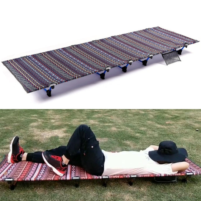 Outdoor Folding Camping Mat Single Bed Portable Aluminium Alloy Sleeping Bed, Size: 180x61x14cm (Blue)-garmade.com