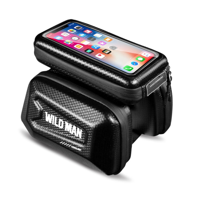 WILD MAN E6S Waterproof Front Bag Touch Screen MTB Bag Large Capacity Bicycle Tube Bag Riding Accessories-garmade.com