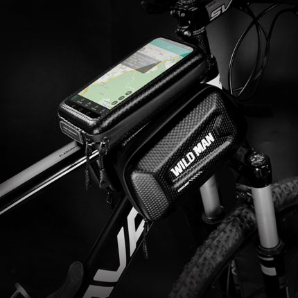 WILD MAN E6S Waterproof Front Bag Touch Screen MTB Bag Large Capacity Bicycle Tube Bag Riding Accessories-garmade.com