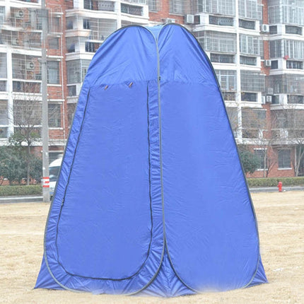 Clothes Changing Bathing Tent with Window, Single, Size: 190x120x120cm (Blue)-garmade.com