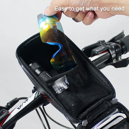 WILD MAN E1 Waterproof Front Bag MTB Mobile Phone Sets Bicycle Tube Bag Riding Accessories (Black)-garmade.com