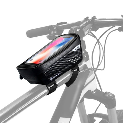 WILD MAN E2 Waterproof Front Bag MTB Mobile Phone Sets Bicycle Tube Bag Riding Accessories(Black)-garmade.com