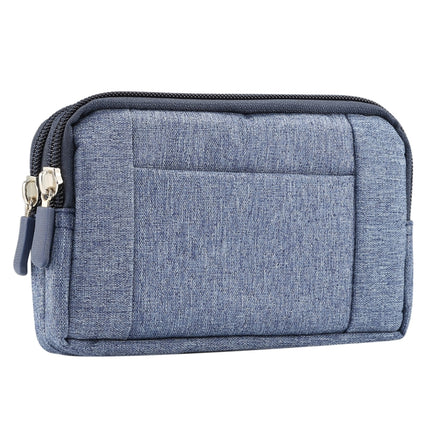 Sports Denim Universal Phone Bag Waist Bag for 5.2 inch or below Smartphones, Size: S (Blue)-garmade.com