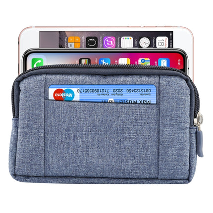 Sports Denim Universal Phone Bag Waist Bag for 5.2 inch or below Smartphones, Size: S (Blue)-garmade.com