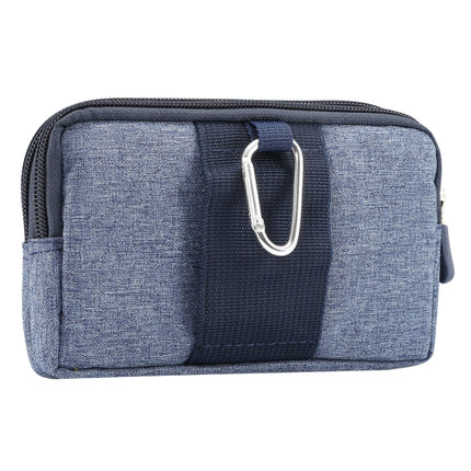 Sports Denim Universal Phone Bag Waist Bag for 5.5~6.3 inch Smartphones, Size: L (Blue)-garmade.com