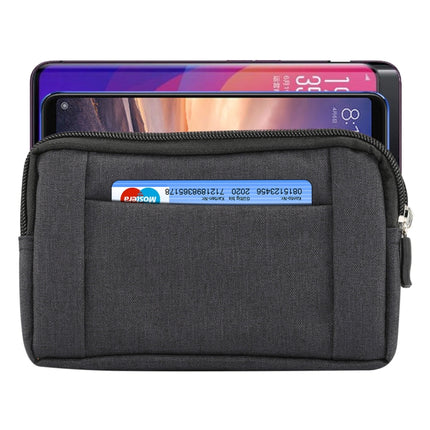 Sports Denim Universal Phone Bag Waist Bag for 6.4~6.5 inch Smartphones, Size: XL (Black)-garmade.com
