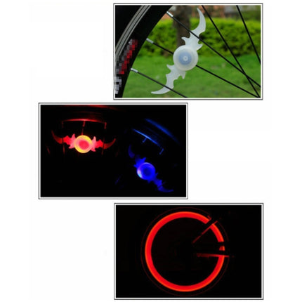 2 PCS Bicycle Wheels Willow Spoke Lights Decoration Colorful LED Night Riding Light (Green Light)-garmade.com
