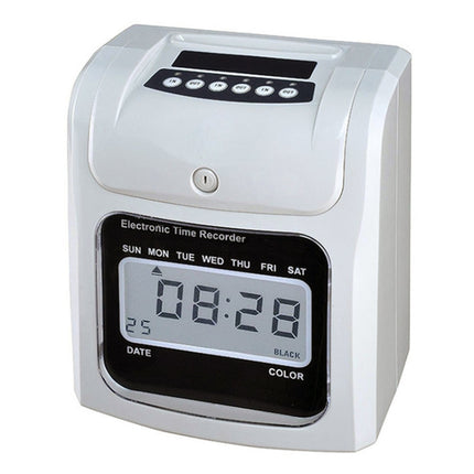 LCD Screen Electronic Time Clock Paper Card English Attendance Machine Punch Machine, Support Music Bell-garmade.com