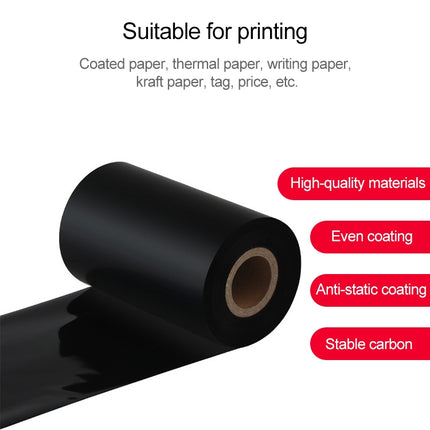2 PCS Wear-resistant Mixed Wax-based Printer Coated Paper Barcode Ribbon, Size: 11cmx300m-garmade.com