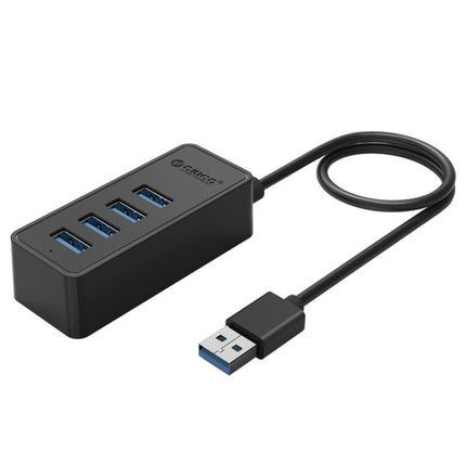ORICO W5P-U3-30 4-Port USB 3.0 Desktop HUB with 30cm Micro USB Cable Power Supply(Black)-garmade.com