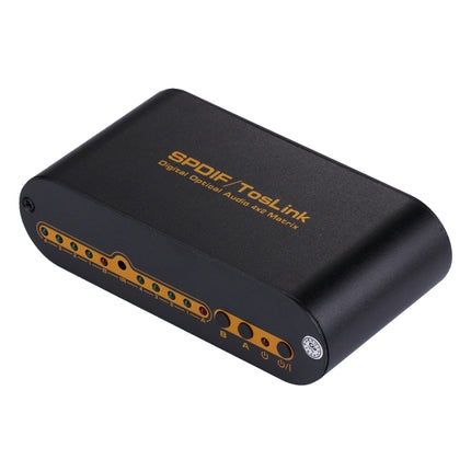 SPDIF / TOSLINK Digital Optical Audio Switcher 4x2 with Remote Controller, US Plug-garmade.com