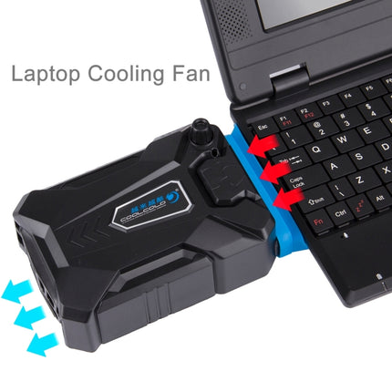 Ice Troll III Gaming Laptop Notebook Cooling Pad Mute Air Extracting Cooling Fan Turbo Heat Radiator with Appropriative USB Cable(Black)-garmade.com