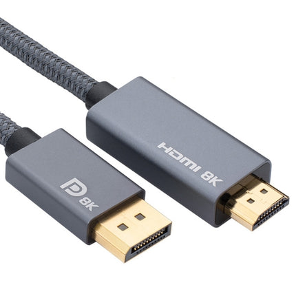 DisplayPort Male to HDMI Male 8K 30Hz HD Braided Adapter Cable, Cable Length: 3m-garmade.com