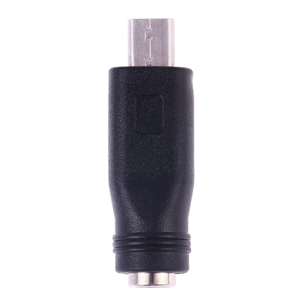 DC 5.5 x 2.1mm Female to Micro USB Male Power Converter(Black)-garmade.com