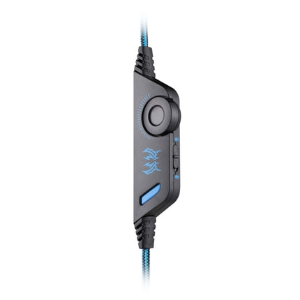 KOTION EACH G9000 3.5mm Game Gaming Headphone Headset Earphone Headband with Microphone LED Light (Black Blue)-garmade.com