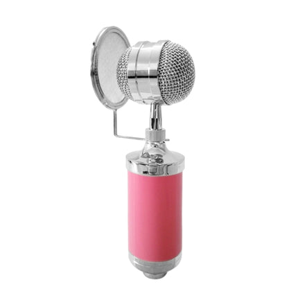 3000 Home KTV Mic Condenser Sound Recording Microphone with Shock Mount & Pop Filter for PC & Laptop, 3.5mm Earphone Port, Cable Length: 2.5m(Pink)-garmade.com