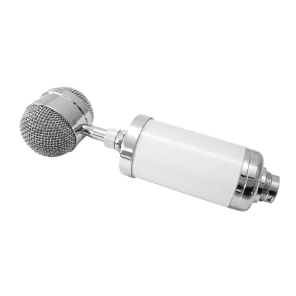 3000 Home KTV Mic Condenser Sound Recording Microphone with Shock Mount & Pop Filter for PC & Laptop, 3.5mm Earphone Port, Cable Length: 2.5m(White)-garmade.com