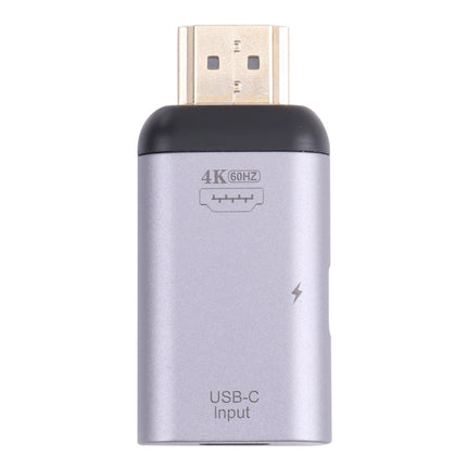 2 in 1 4K 60Hz HDMI Male to USB-C / Type-C Charging + USB-C / Type-C Female Adapter-garmade.com