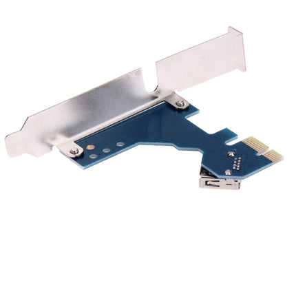 PCI-E 1 to 3 PCI Express 1 Slots Riser Card 3 PCI-E Slot Adapter PCI-E Port Multiplier Card with 60cm USB Cable(Blue)-garmade.com