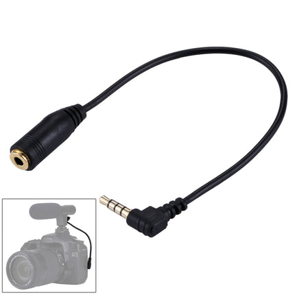 20cm 3.5mm Jack Audio Male to Female Headset Microphone Extension Cable(Black)-garmade.com