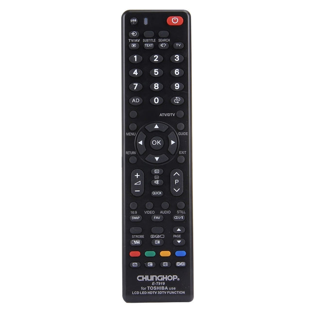 CHUNGHOP E-T919 Universal Remote Controller for TOSHIBA LED TV / LCD TV / HDTV / 3DTV-garmade.com