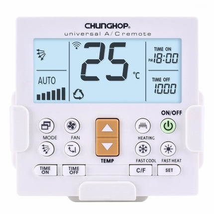 CHUNGHOP K-650E Universal LCD Air-Conditioner Remote Controller with Bracket-garmade.com