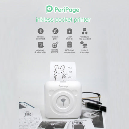 Peripage A6 Portable Inkless Pocket Thermal Bluetooth Printer(Pink)-garmade.com