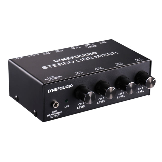 LINEPAUDIO B895 Five-channel Stereo Microphone Mixer with Earphone Monitoring(Black)-garmade.com
