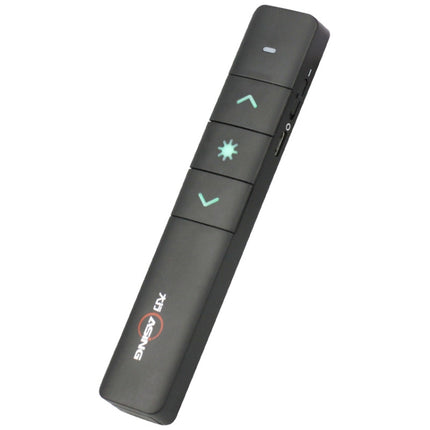 ASiNG A218 2.4GHz Wireless Green Laser Presenter PowerPoint Clicker Representation Remote Control Pointer, Control Distance: 100m-garmade.com