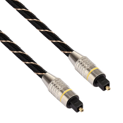 1m OD6.0mm Gold Plated Metal Head Woven Net Line Toslink Male to Male Digital Optical Audio Cable-garmade.com