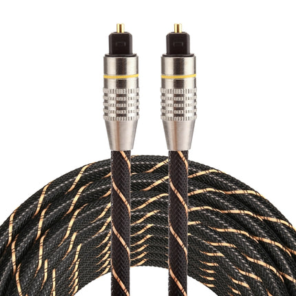 5m OD6.0mm Gold Plated Metal Head Woven Net Line Toslink Male to Male Digital Optical Audio Cable-garmade.com