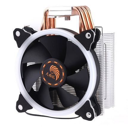 6 Copper Tubes CPU Heatsink Hydraulic Bearing Cooling Fan Silent Fan with RGB Colorful Lights 4 Pin for Intel: LGA775 1150 1151 1155 1156 1366 2011 (AMD: FM1 FM2 AM2 AM3+ AM4)-garmade.com