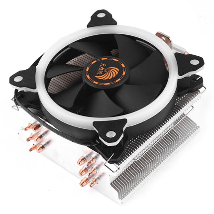 6 Copper Tubes CPU Heatsink Hydraulic Bearing Cooling Fan Silent Fan with RGB Colorful Lights 4 Pin for Intel: LGA775 1150 1151 1155 1156 1366 2011 (AMD: FM1 FM2 AM2 AM3+ AM4)-garmade.com
