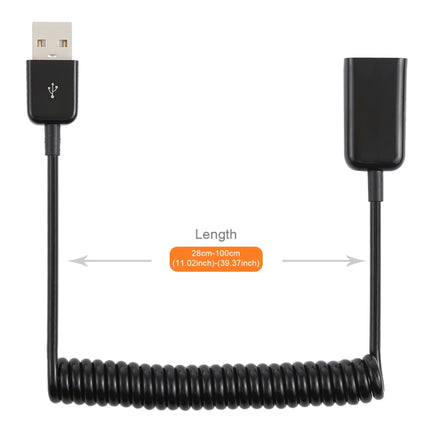 1m USB-A Male to USB-A Female Spring Coiled Cable-garmade.com