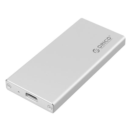 ORICO MSA-UC3 USB 3.1 Type C Aluminum External Storage Enclosure Hard Disk Box for 50mm x 30mm M-SATA SSD(Silver)-garmade.com