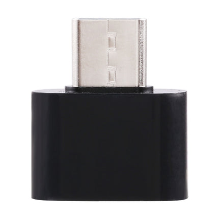 Plastic USB-C / Type-C Male to USB 2.0 Female OTG Data Transmission Charging Adapter(Black)-garmade.com